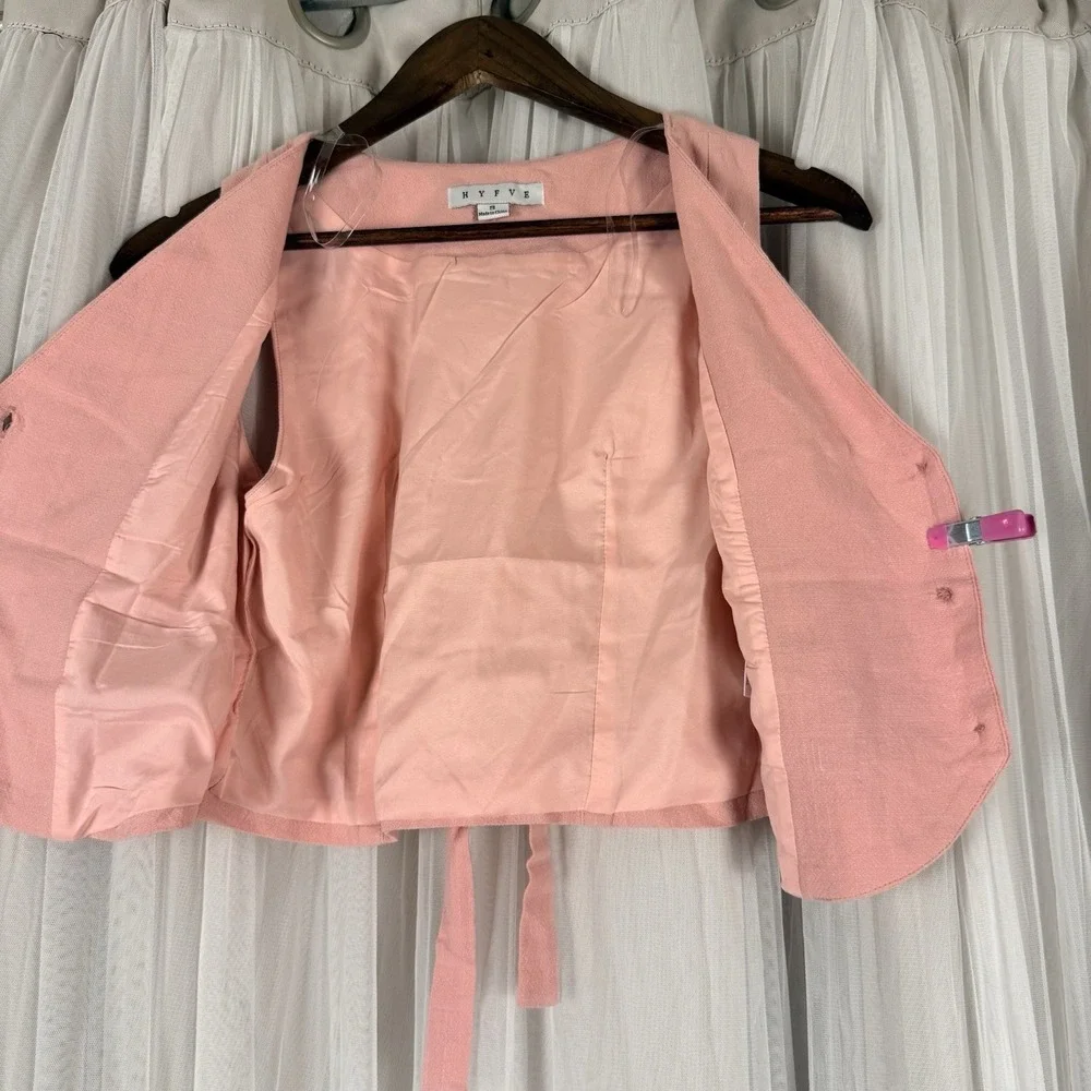 HYFVE Pink Two-Piece Linen-Look Vest and Shorts Set